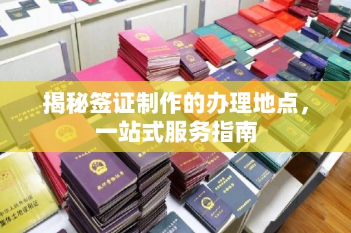 黎川揭秘签证制作的办理地点，一站式服务指南